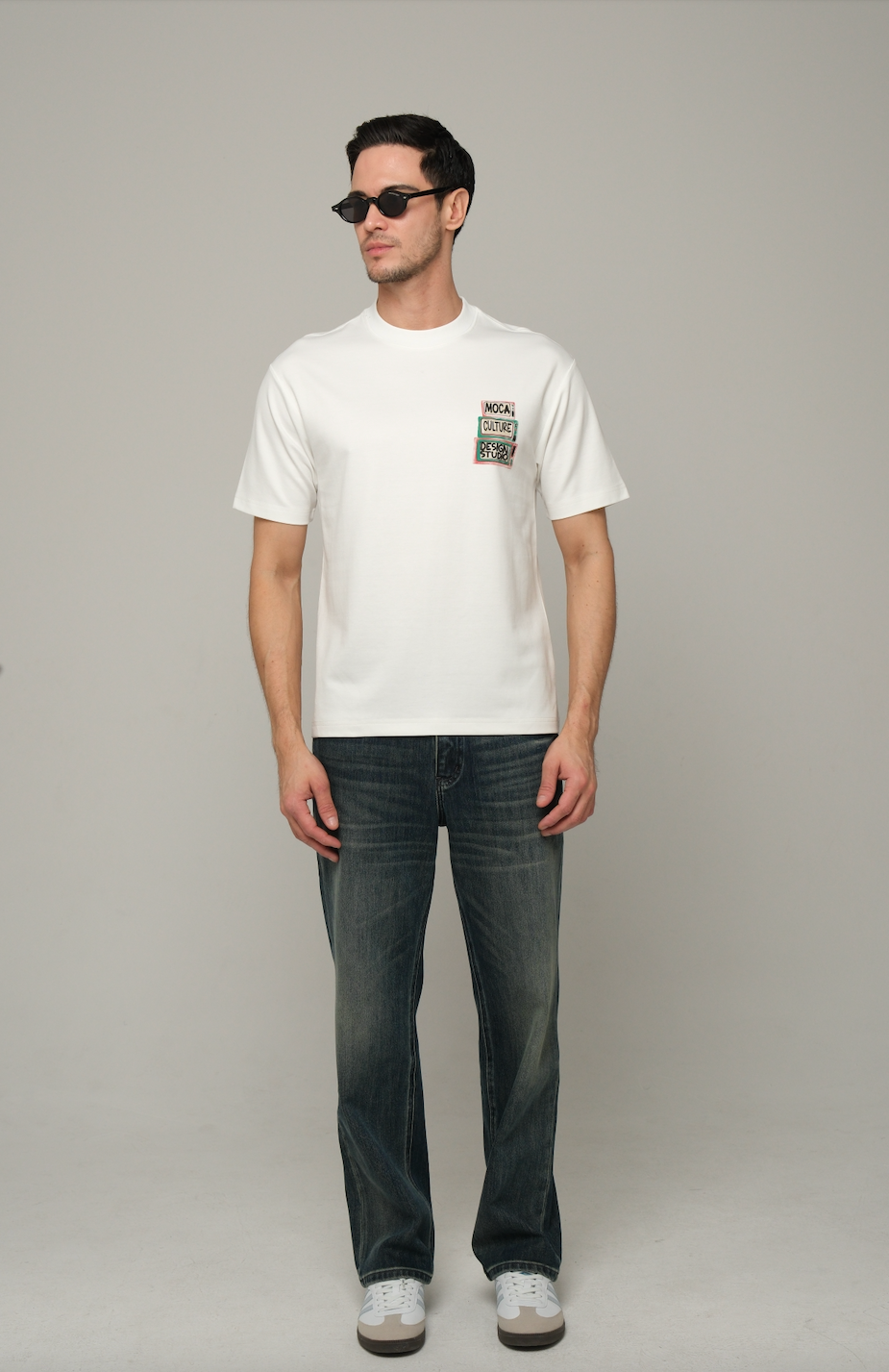 MOCA CULTURE White TV T-Shirt