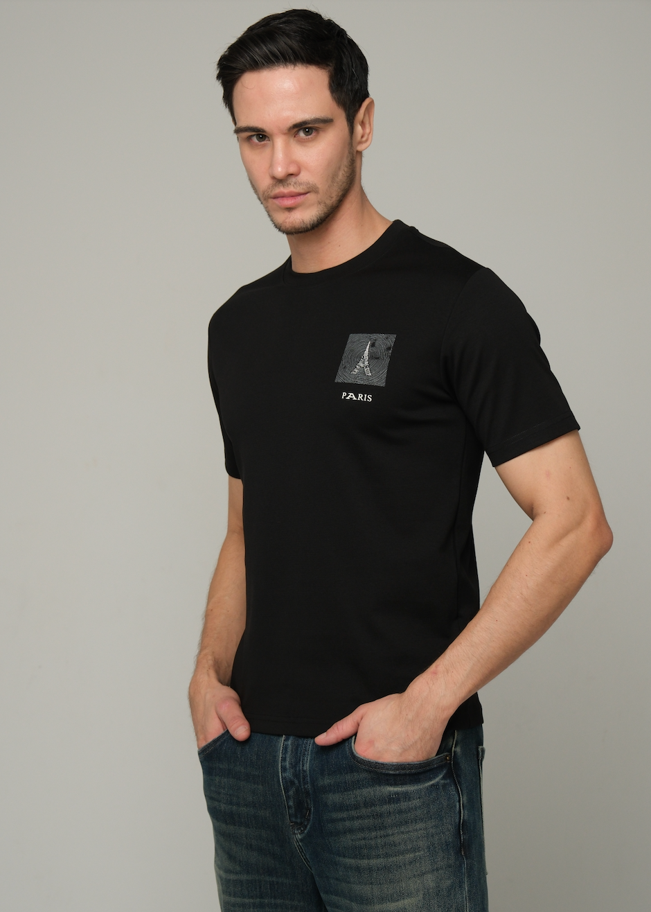 MOCA CULTURE Paris Black T-Shirt