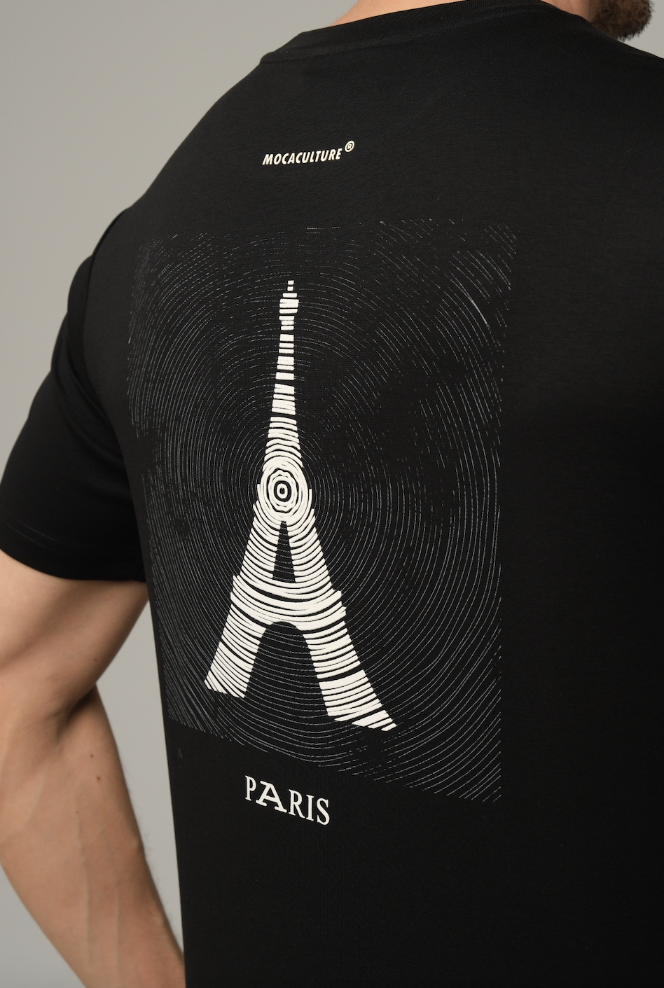 MOCA CULTURE Paris Black T-Shirt