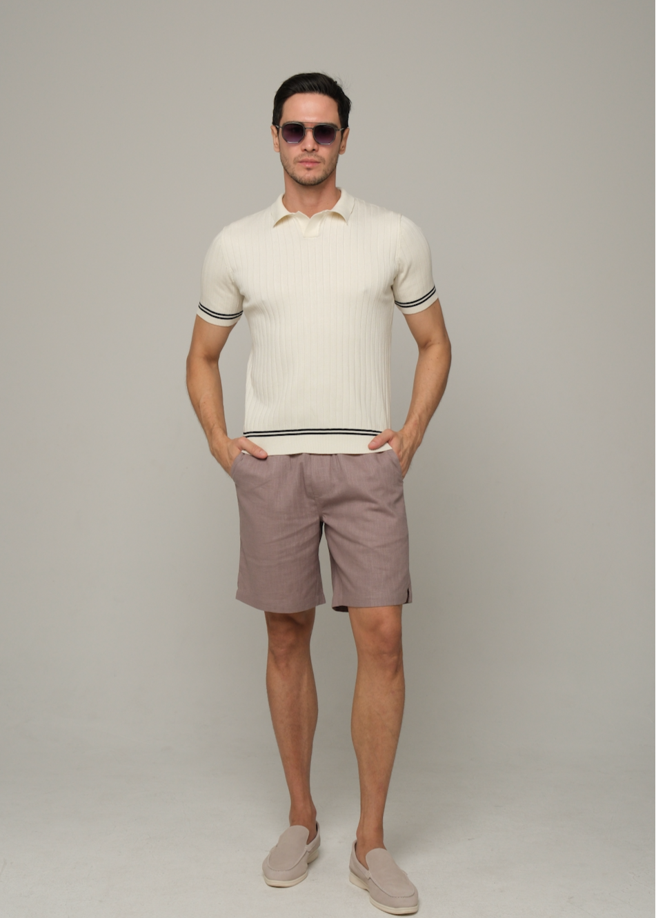MOCA CULTURE White Polo – Black Lining