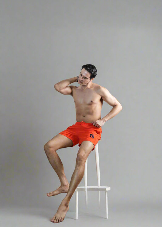 MOCA CULTURE Beach Shorts – Orange