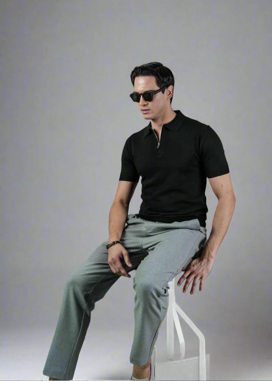 MOCA CULTURE Black Polo