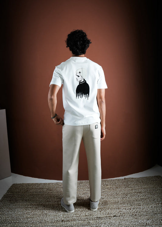 MOCA CULTURE Face Drop White T-shirt