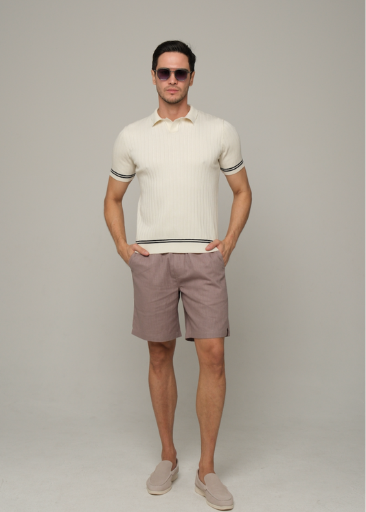 MOCA CULTURE White Polo – Black Lining