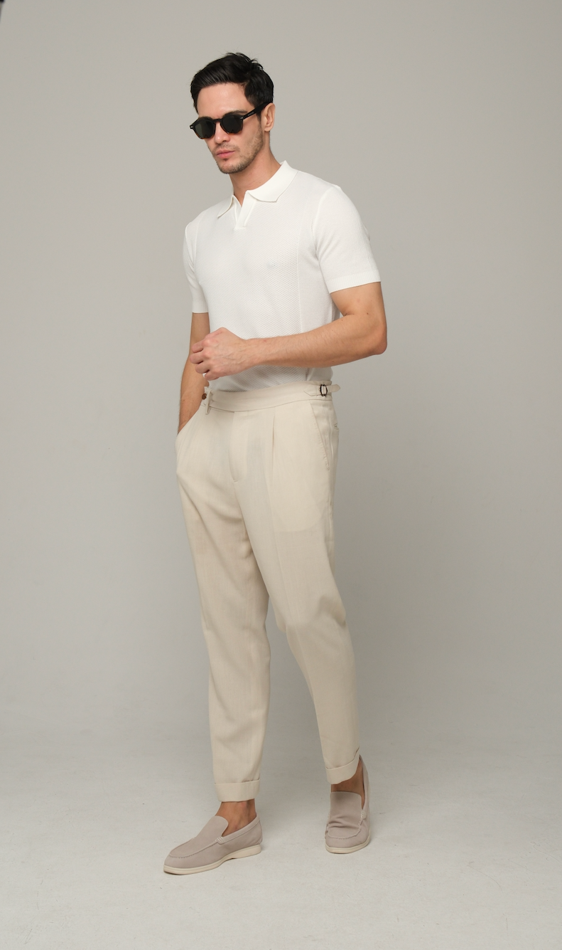 MOCA CULTURE Plain White Polo